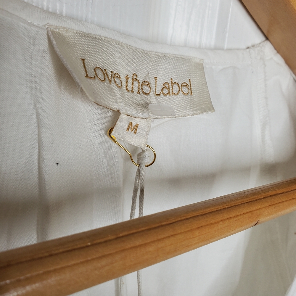 Love The Label Sayuri Cotton Embroidered White Mini Medium Dress Feminine Boho - Picture 4 of 9